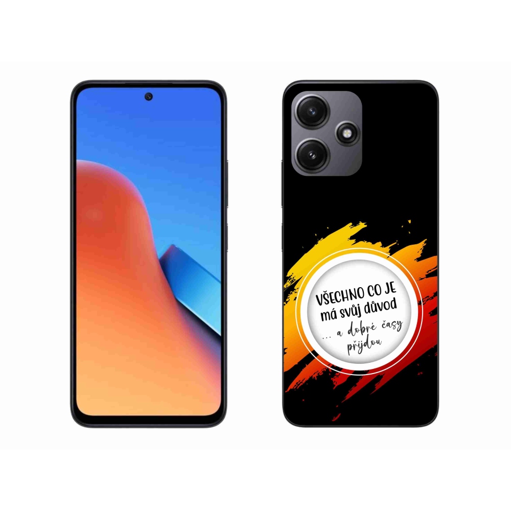 Gelový kryt mmCase na Xiaomi Redmi 12 5G - citát 3 černé pozadí