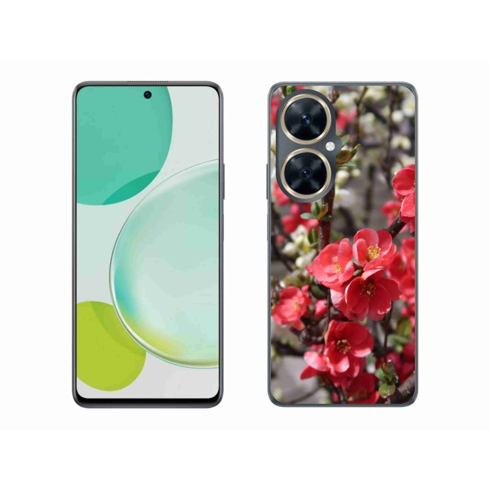 Gelový kryt mmCase na Huawei Nova 11i - červené květy