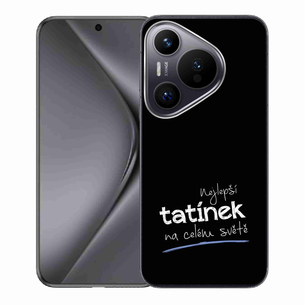 Gelový kryt mmCase na Huawei Pura 70 - nejlepší tatínek 4 černé pozadí