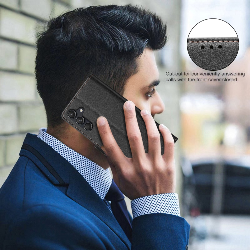 BINFEN knížkové pouzdro na Samsung Galaxy S25 FE - černé