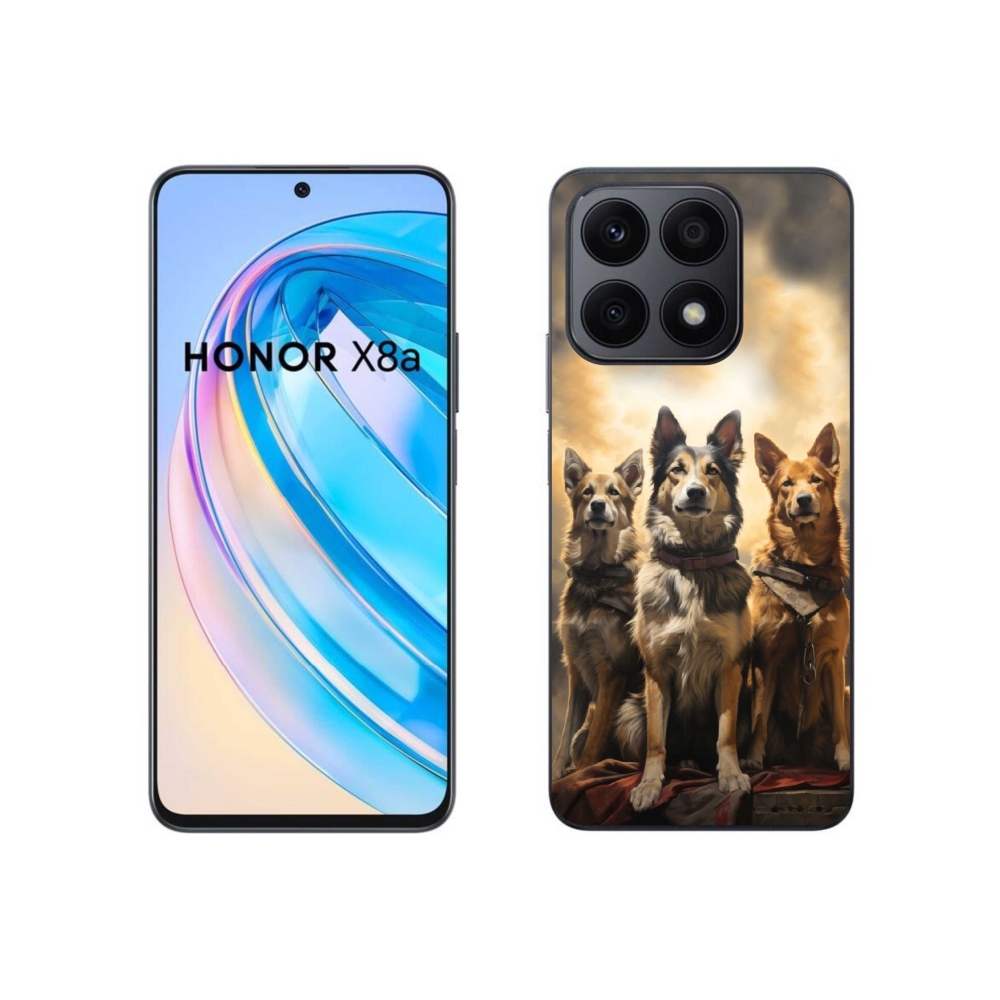Gelový kryt mmCase na Honor X8a - tři psi