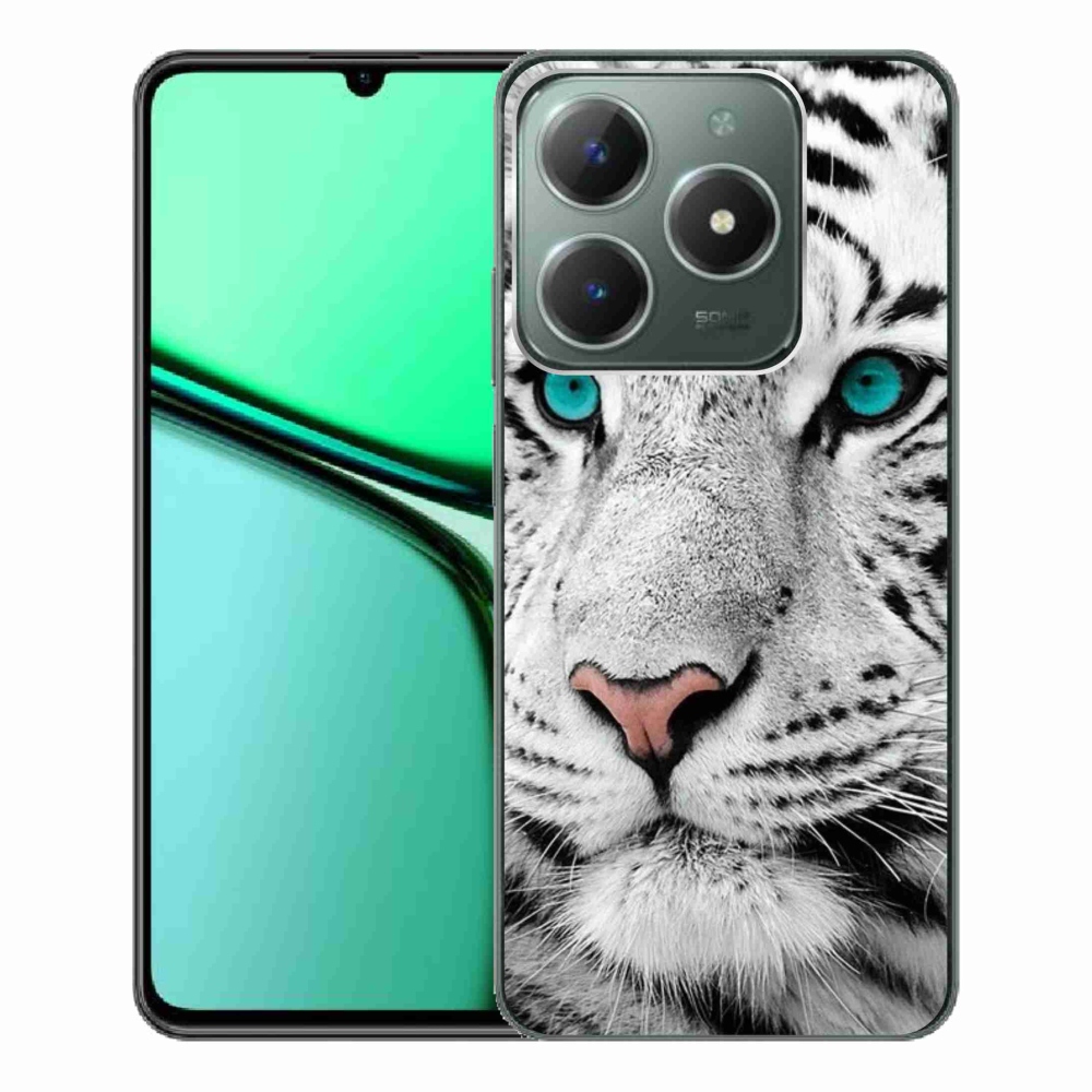 Gelový kryt mmCase na Realme C61 - bílý tygr