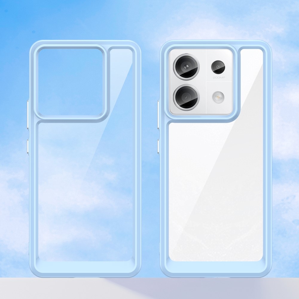 Gelový obal s pevnými zády na Xiaomi Redmi Note 13 Pro 5G/Poco X6 5G - modrý