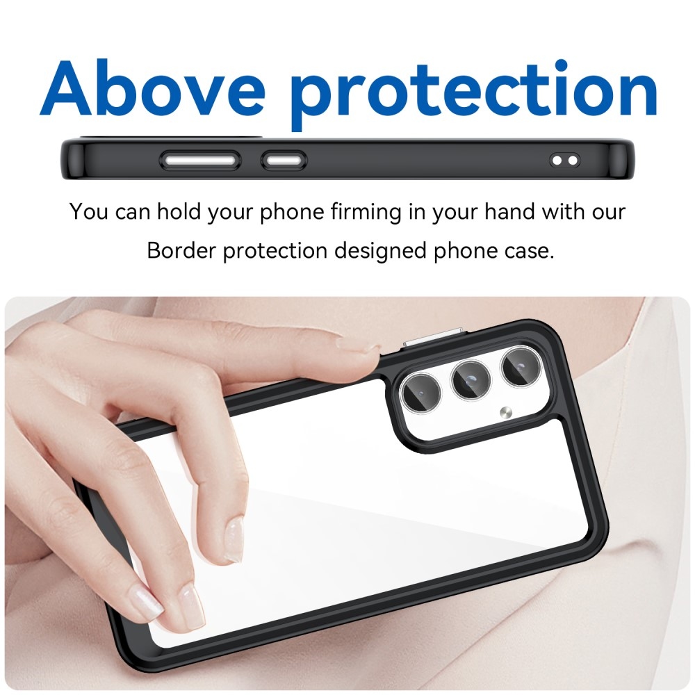 Gelový obal s pevnými zády na Samsung Galaxy A55 5G - černý