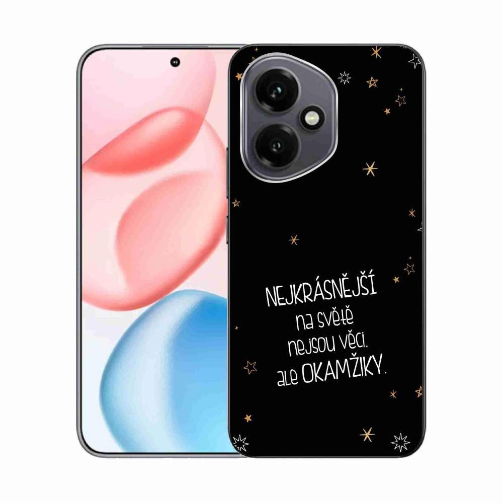 Gelový kryt mmCase na Honor 400 - citát 4 černé pozadí