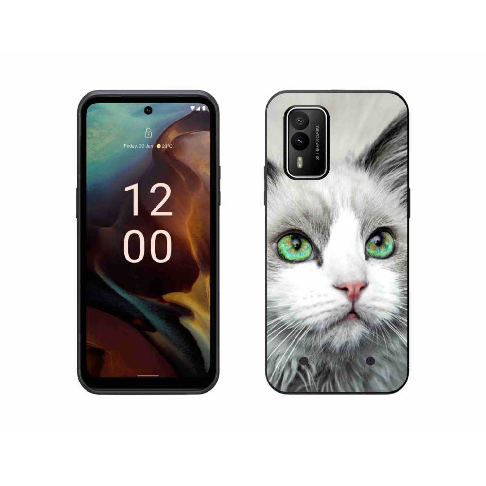 Gelový kryt mmCase na Nokia XR21 - kočičí pohled
