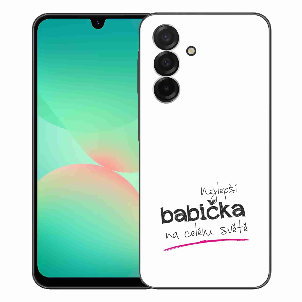 Gelový kryt mmCase na Samsung Galaxy A26 5G - nejlepší babička 4 bílé pozadí