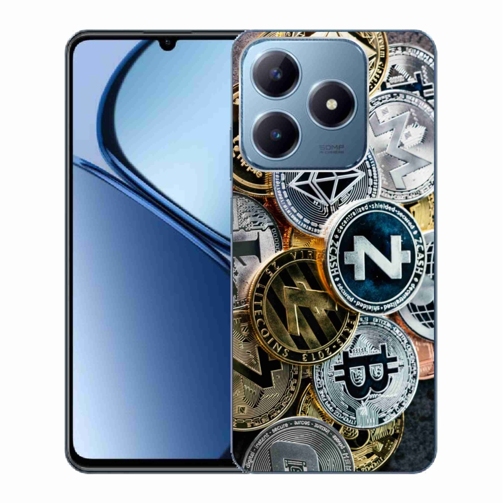 Gelový kryt mmCase na Realme C63 - kryptoměny
