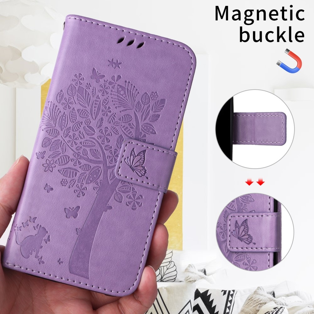 Trees knížkové pouzdro na Xiaomi Redmi A5 (173.45x79.35x8.45mm) - světlefialové