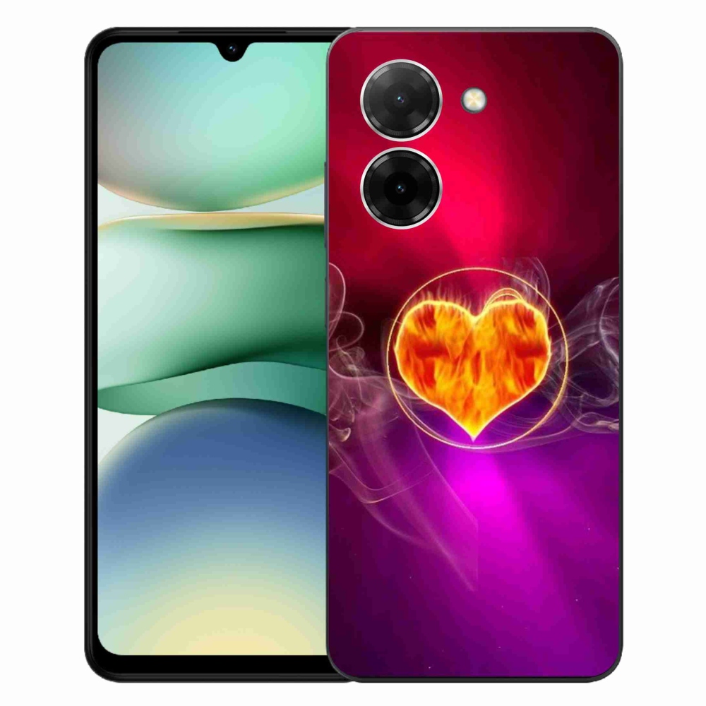 Gelový kryt mmCase na Xiaomi Redmi A5 (173.45x79.35x8.45mm) - ohnivé srdce