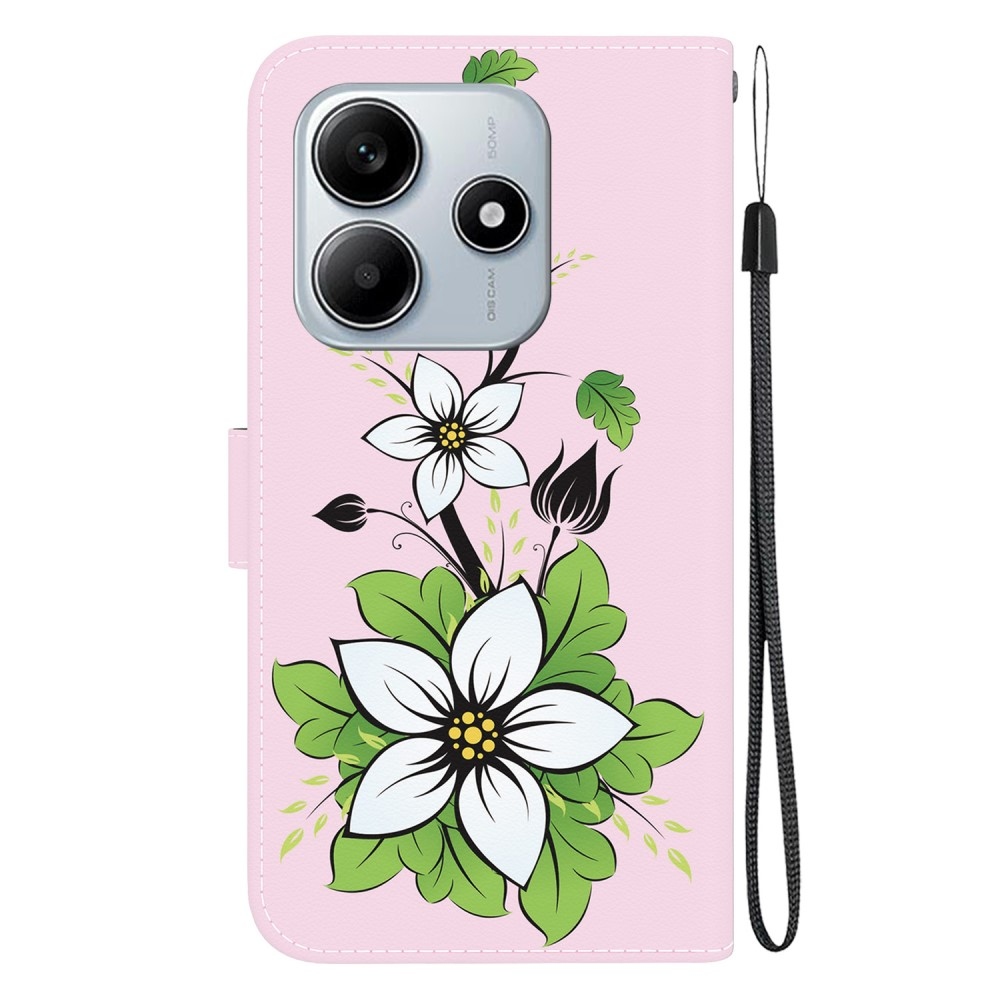 Printern knížkové pouzdro na Xiaomi Redmi Note 14 5G - lilie