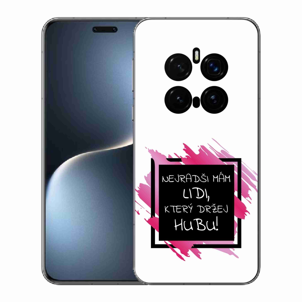 Gelový kryt mmCase na Honor Magic 7 Pro 5G - vtipný text 7 černobílé pozadí