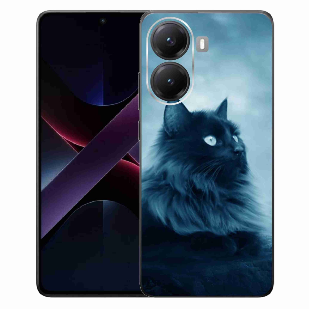 Gelový kryt mmCase na Xiaomi Poco X7 Pro 5G - černá kočka 1