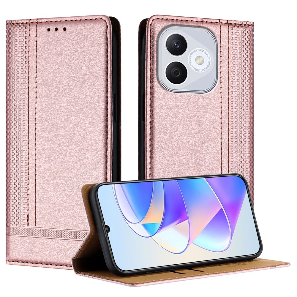 L-Shaped knížkové pouzdro na Honor 400 Lite - růžovozlaté