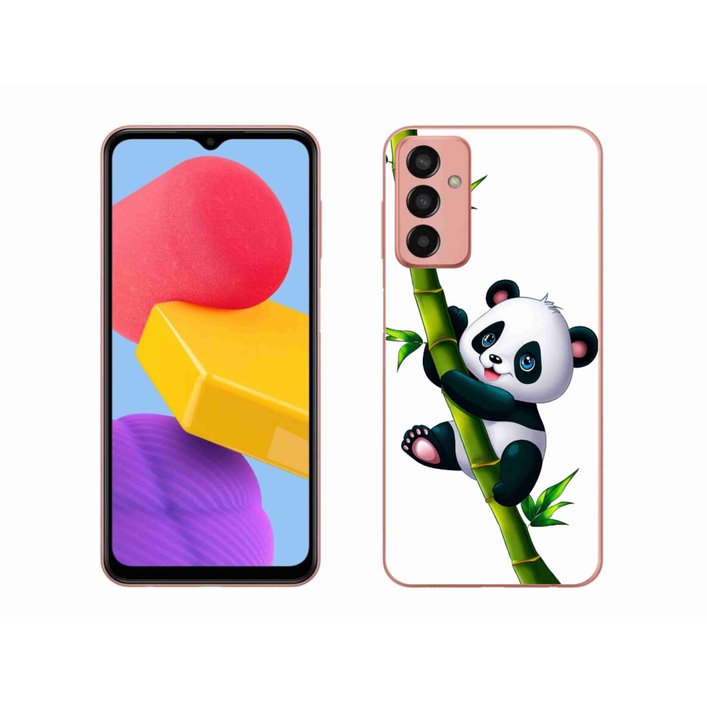 Gelový kryt mmCase na Samsung Galaxy M13 - panda na bambusu