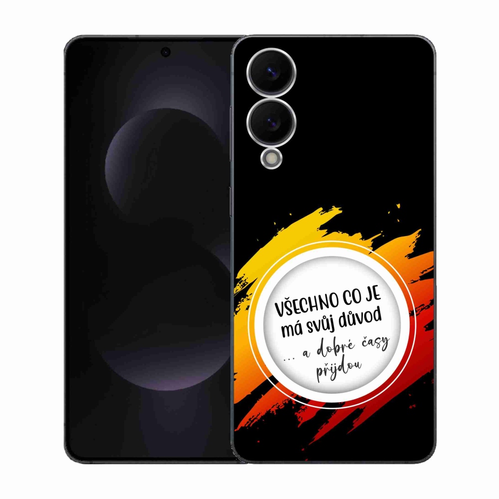 Gelový kryt mmCase na Samsung Galaxy S25 Edge - citát 3 černé pozadí