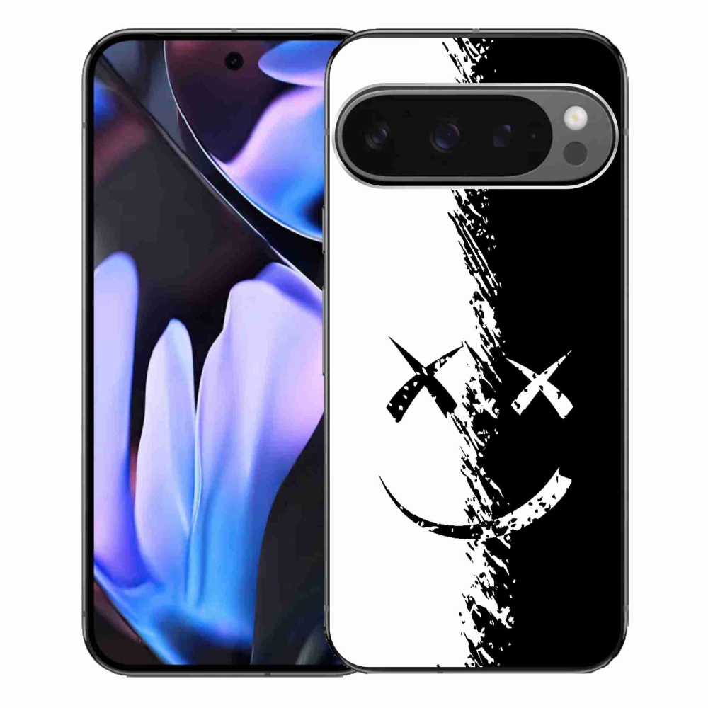 Gelový kryt mmCase na Google Pixel 9 Pro XL - černobílý smajlík