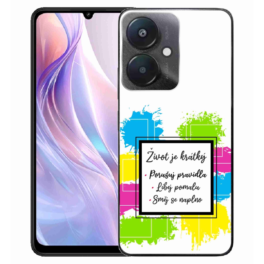 Gelový kryt mmCase na Xiaomi Redmi 13C 5G  - citát 5 bílé pozadí