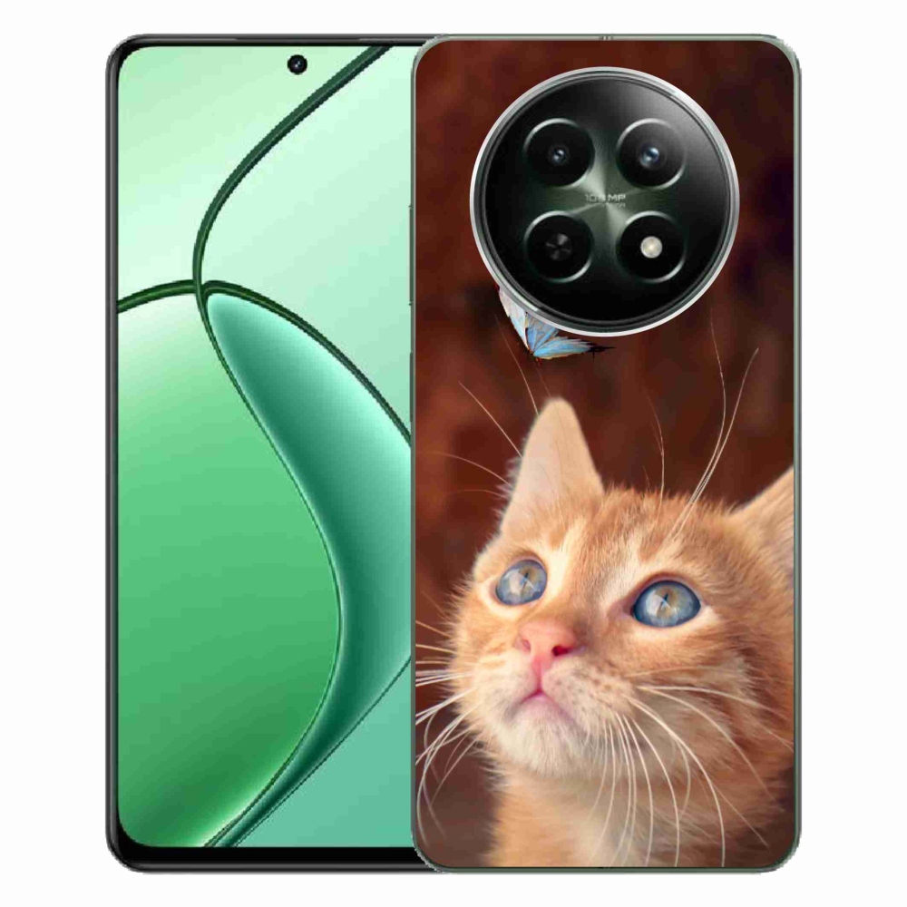 Gelový kryt mmCase na Realme 12 5G/12x 5G - motýl a kotě