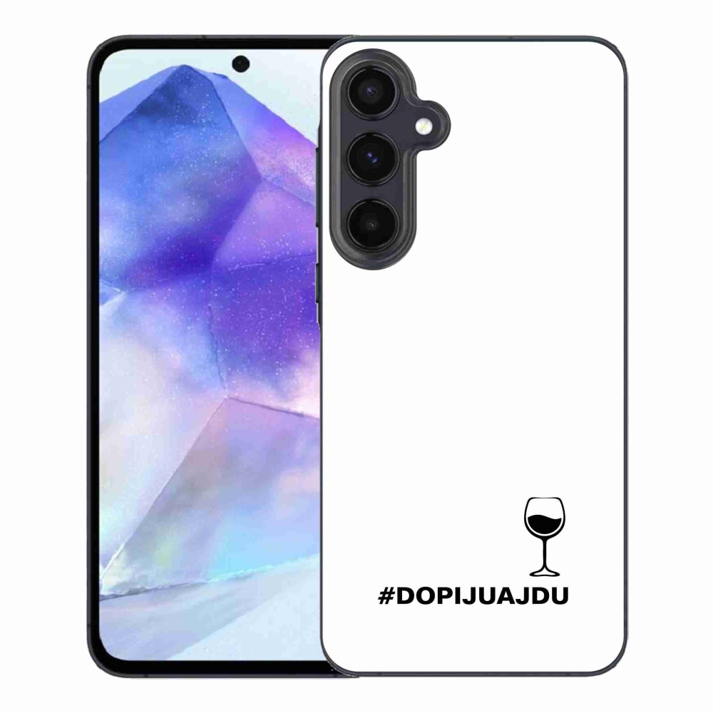 Gelový kryt mmCase na Samsung Galaxy A55 5G - vinný motiv bílé pozadí
