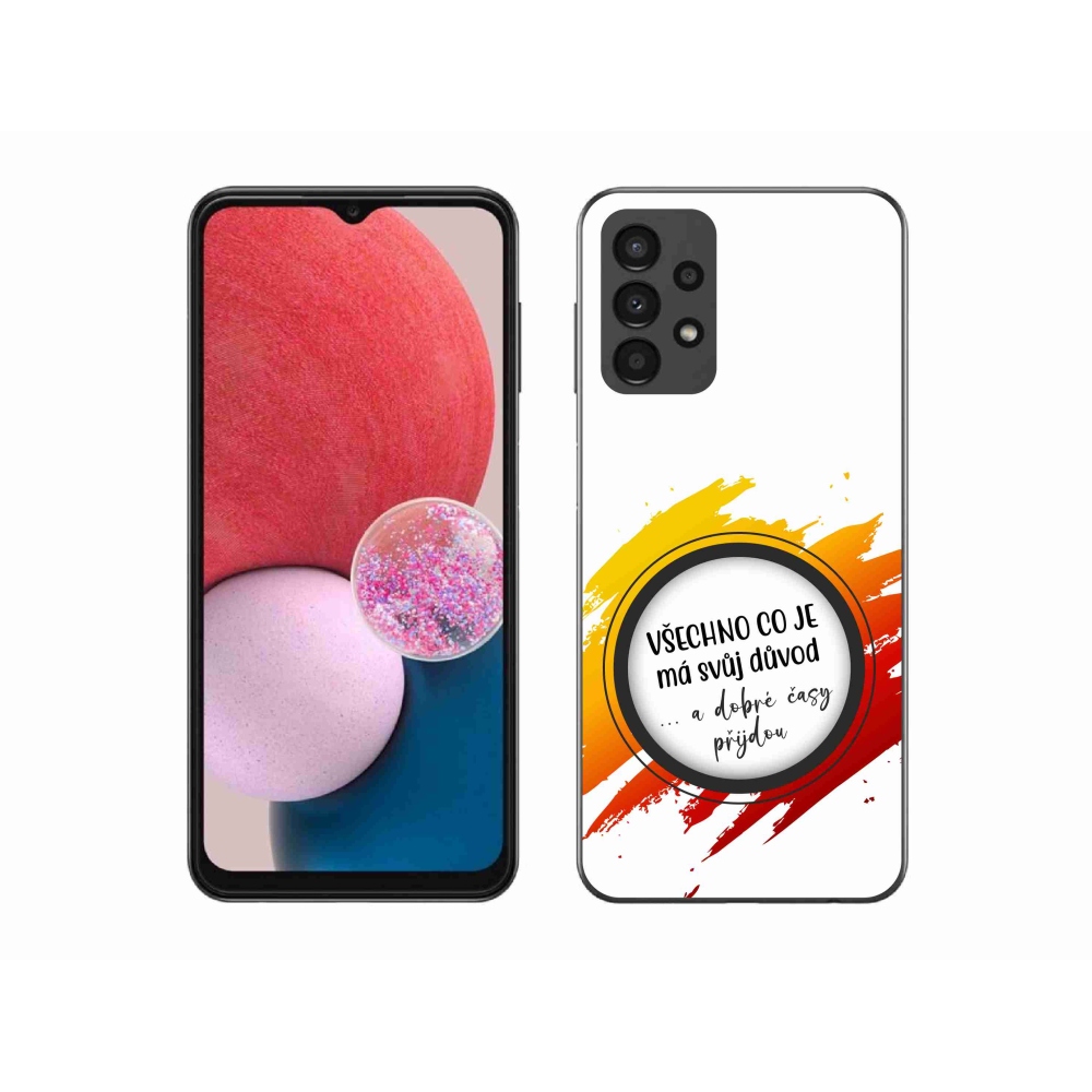 Gelový kryt mmCase na Samsung Galaxy A13 4G - citát 3 bílé pozadí