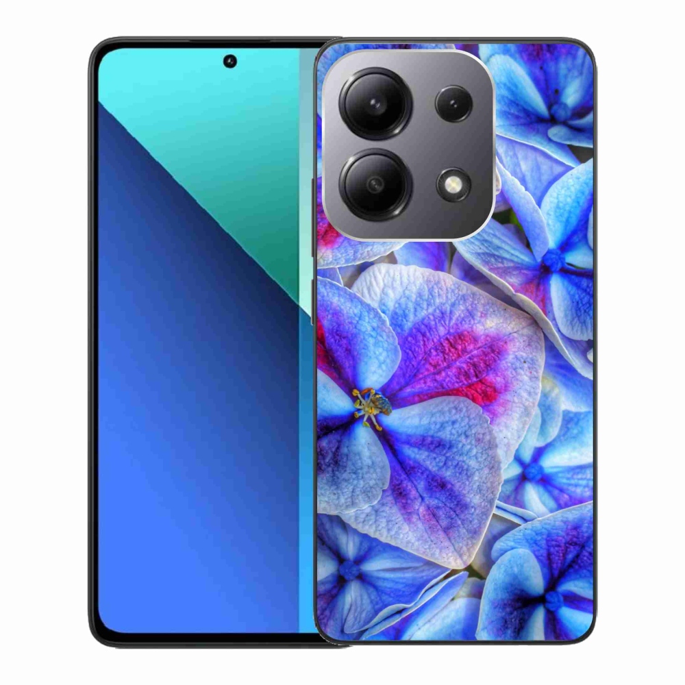 Gelový kryt mmCase na Xiaomi Redmi Note 13 - modré květy 1