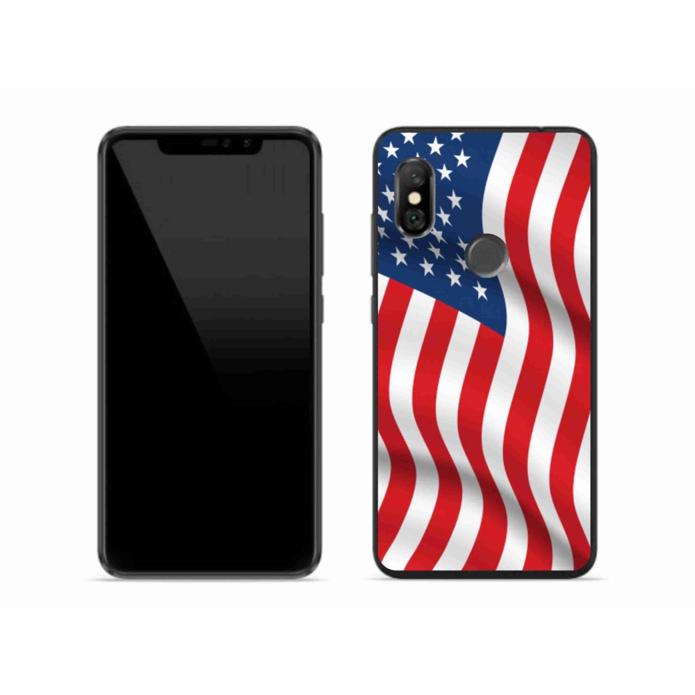 Gelový kryt mmCase na mobil Xiaomi Redmi Note 6 Pro - USA vlajka