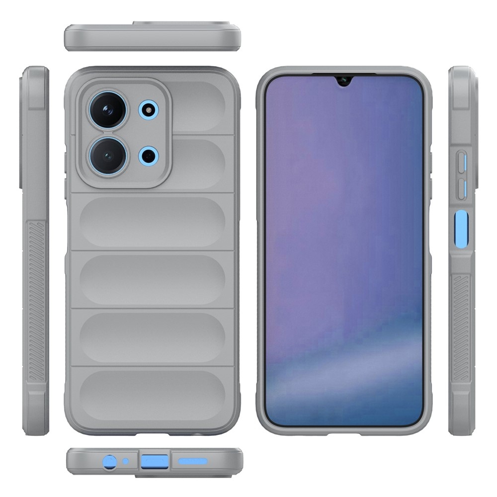Rugg odolný gelový obal na Xiaomi Redmi 15C 4G (171mm)/Poco C85 4G (171mm) - světlešedý