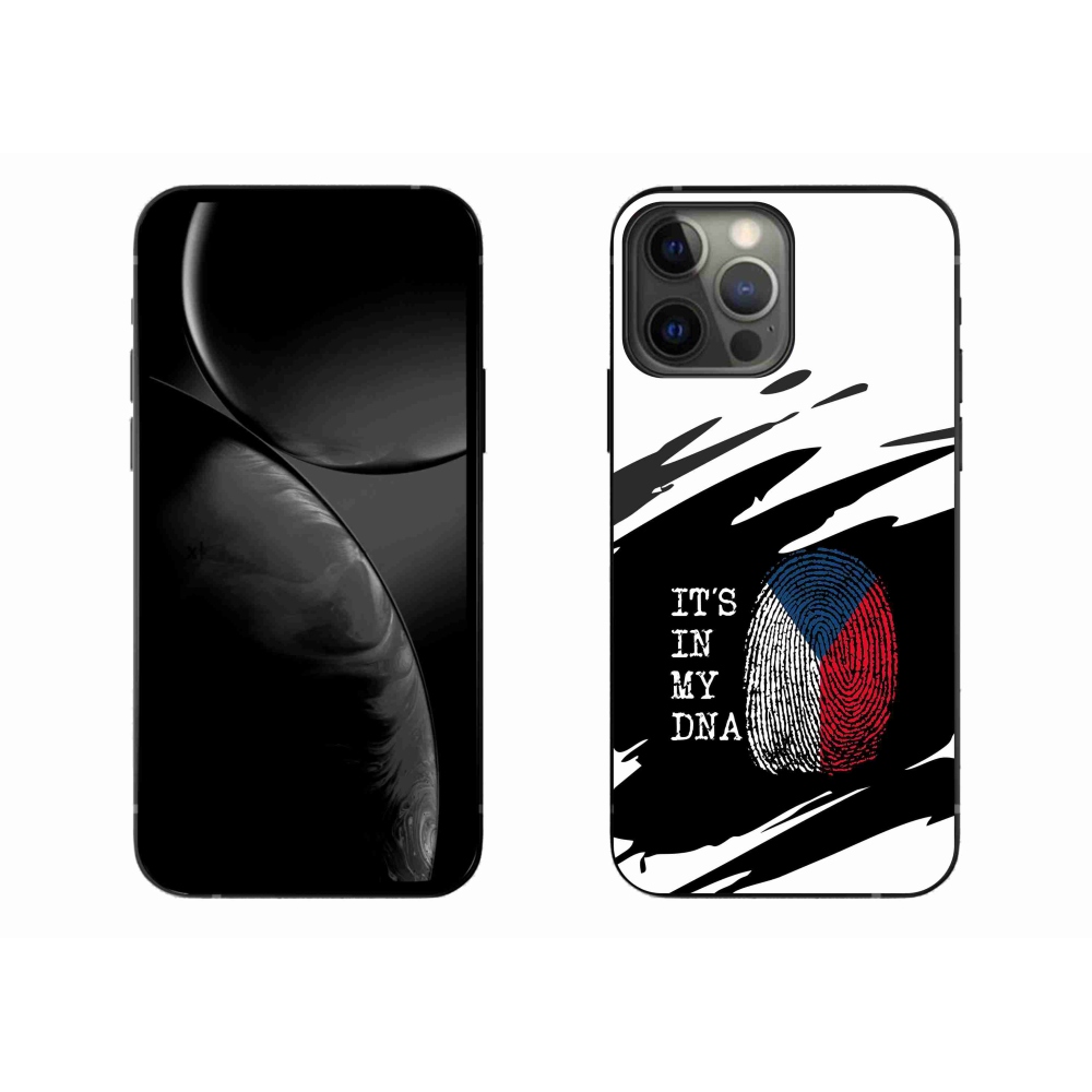 Gelový kryt mmCase na iPhone 13 Pro Max 6.7 - vlajka otisk prstu černobílé pozadí