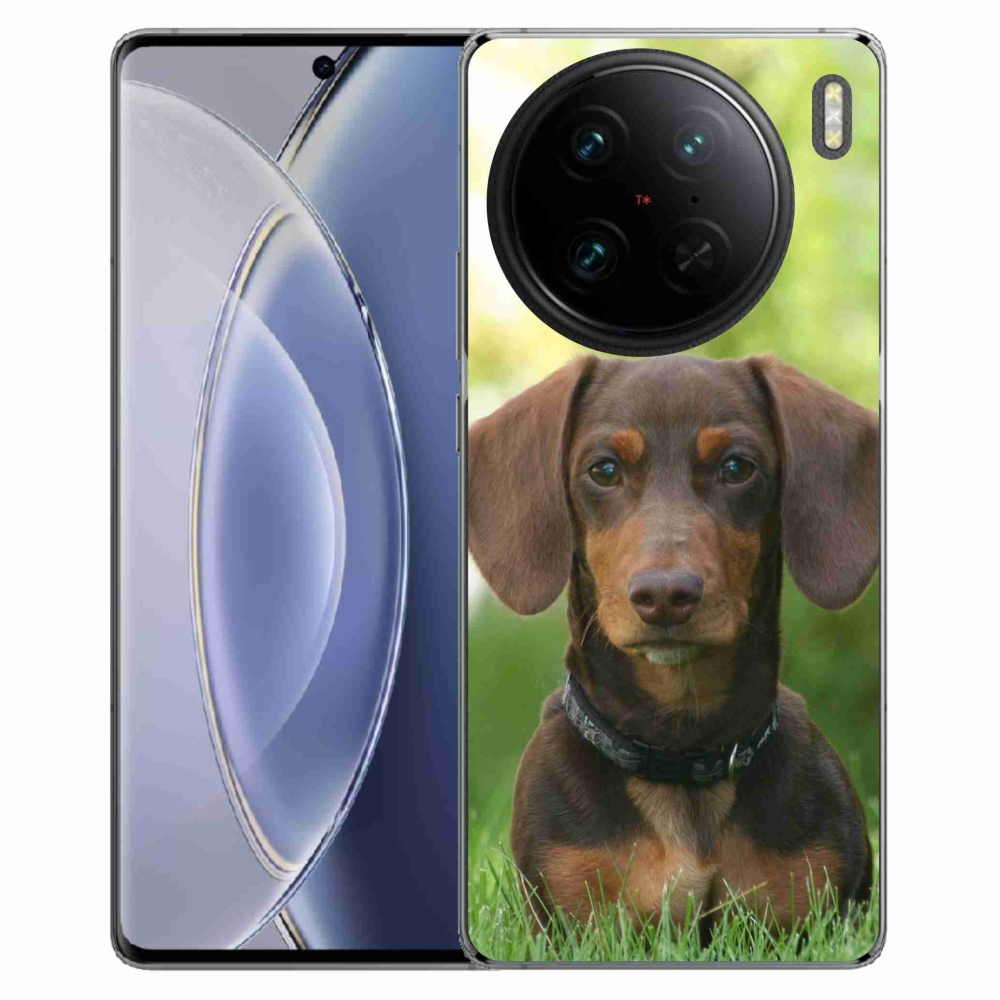 Gelový obal mmCase na Vivo X90 Pro - hnědý jezevčík