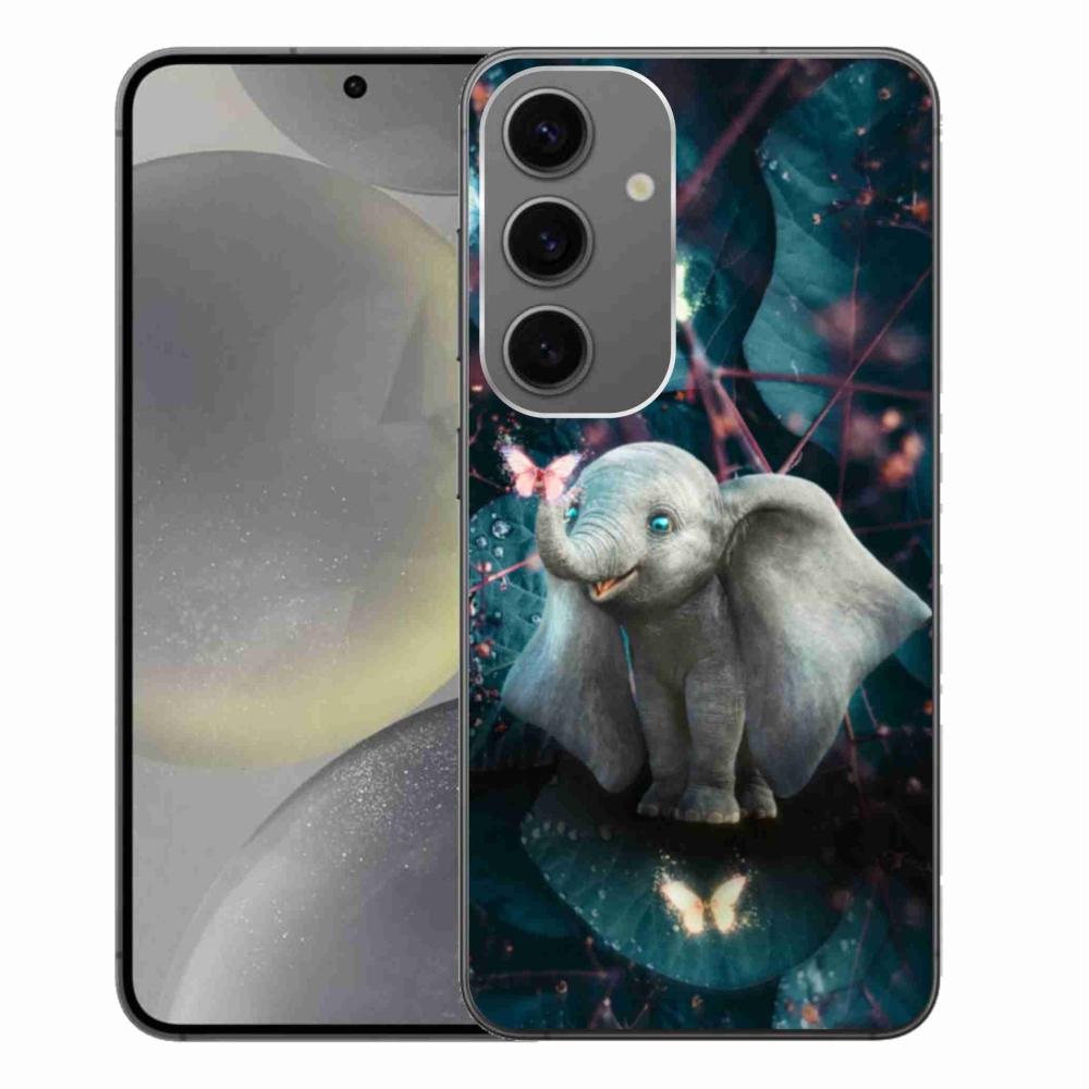 Gelový kryt mmCase na Samsung Galaxy S24+ - roztomilý slon