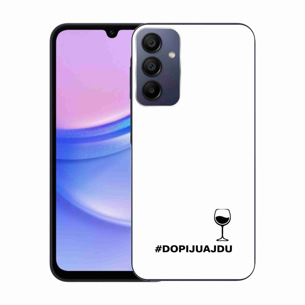 Gelový kryt mmCase na Samsung Galaxy A15 4G/5G - vinný motiv bílé pozadí