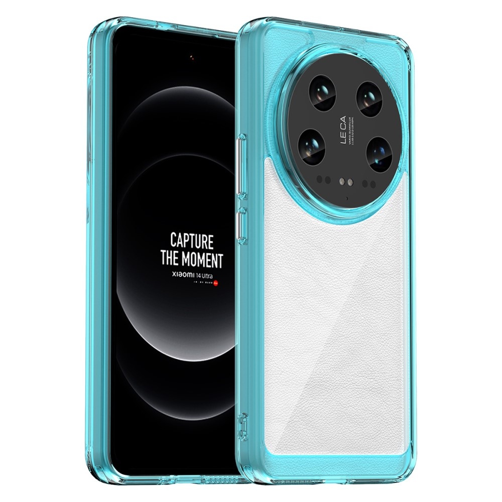 Gelový obal s pevnými zády na Xiaomi 14 Ultra - světlemodrý