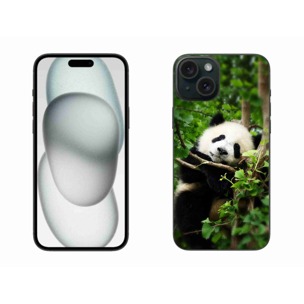 Gelový kryt mmCase na iPhone 15 Plus - panda