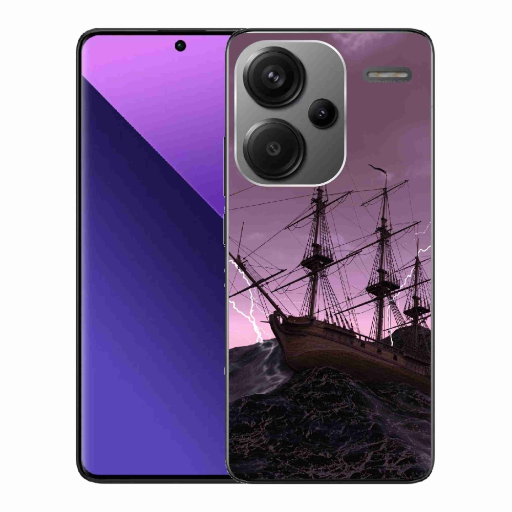 Gelový kryt mmCase na Xiaomi Redmi Note 13 Pro+ 5G - loď v bouři