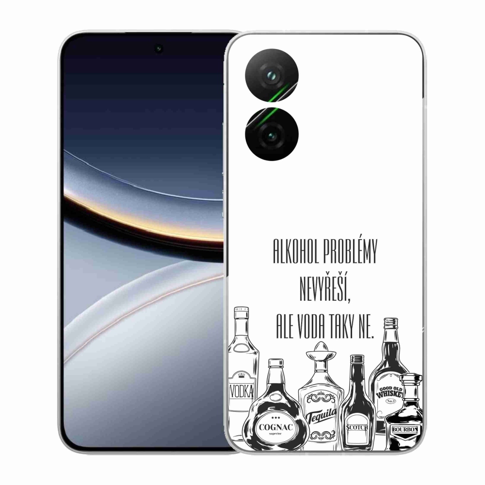 Gelový kryt mmCase na Xiaomi Poco F7 5G - vtipný text bílé pozadí