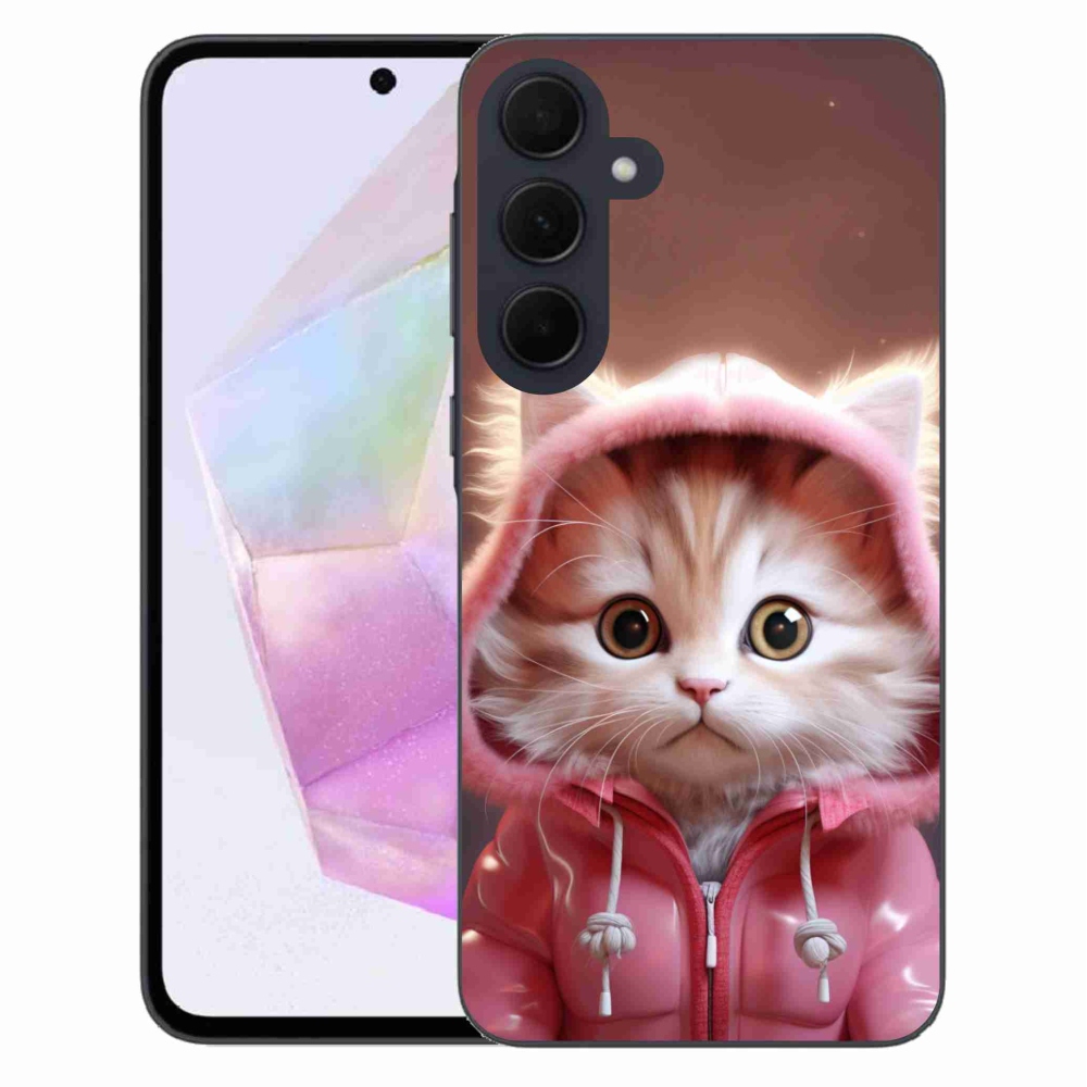Gelový kryt mmCase na Samsung Galaxy A35 5G - roztomilé kotě 3