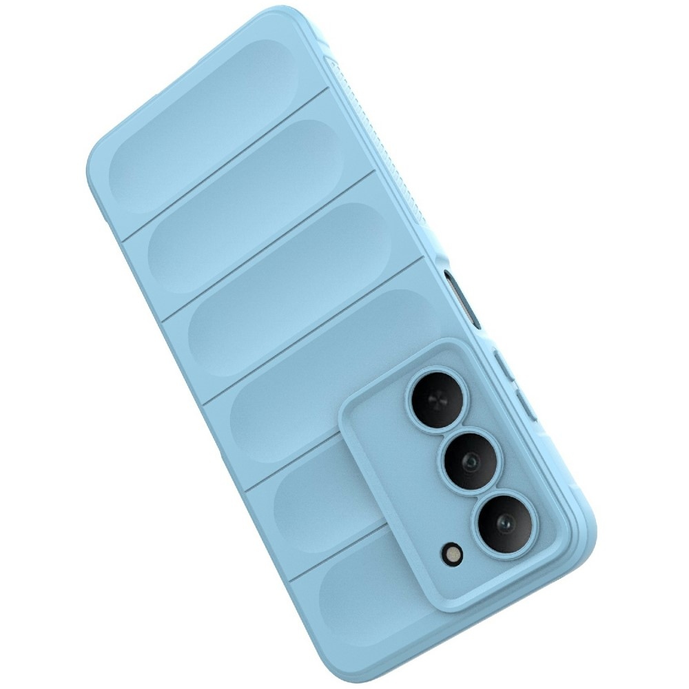Rugg odolný gelový obal na Realme 14x 5G - světlemodrý
