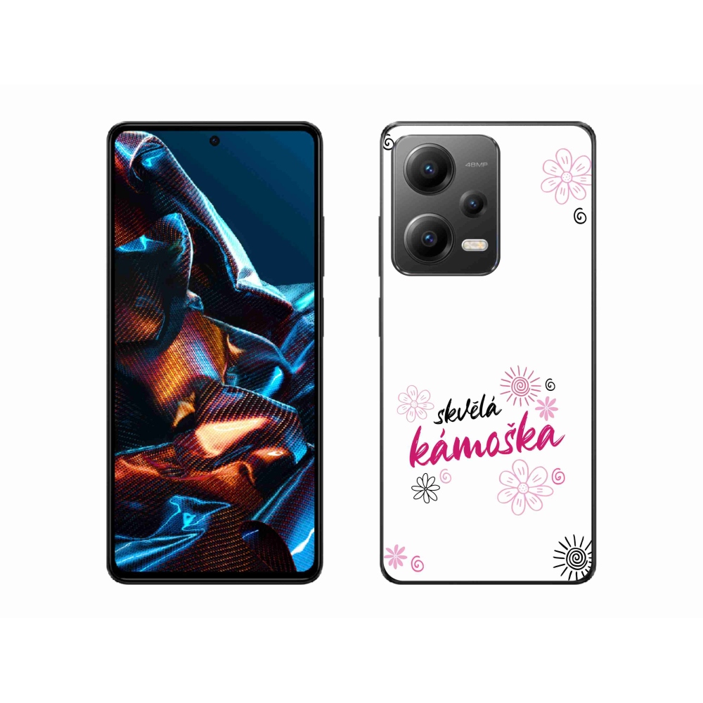 Gelový kryt mmCase na Xiaomi Redmi Note 12 Pro 5G - skvělá kámoška bílé pozadí