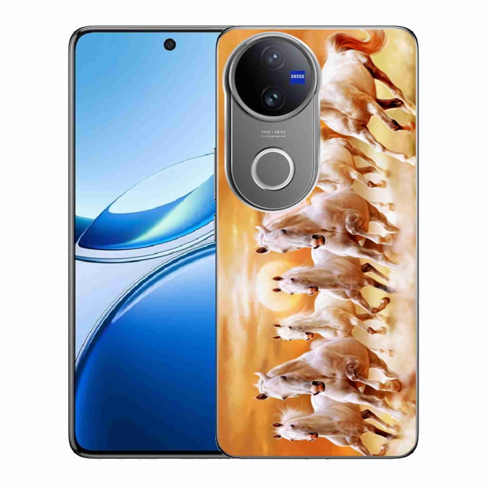 Gelový kryt mmCase na Vivo V50 5G - koně 2