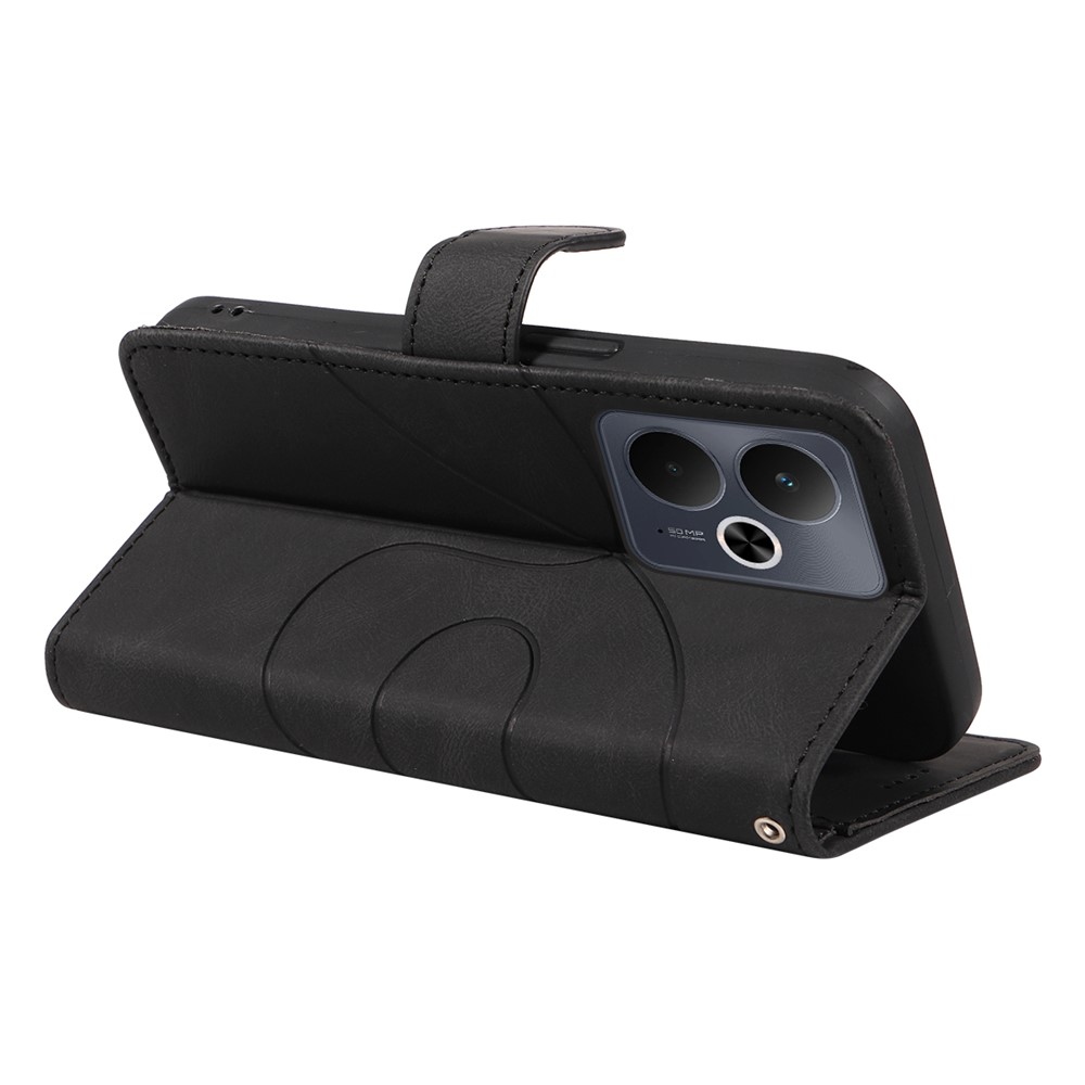 Curved knížkové pouzdro na Realme 14 5G/14T 5G - černé