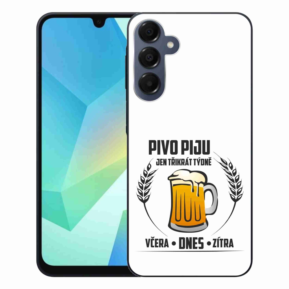 Gelový kryt mmCase na Samsung Galaxy A16 4G/5G - pivní motiv bílé pozadí