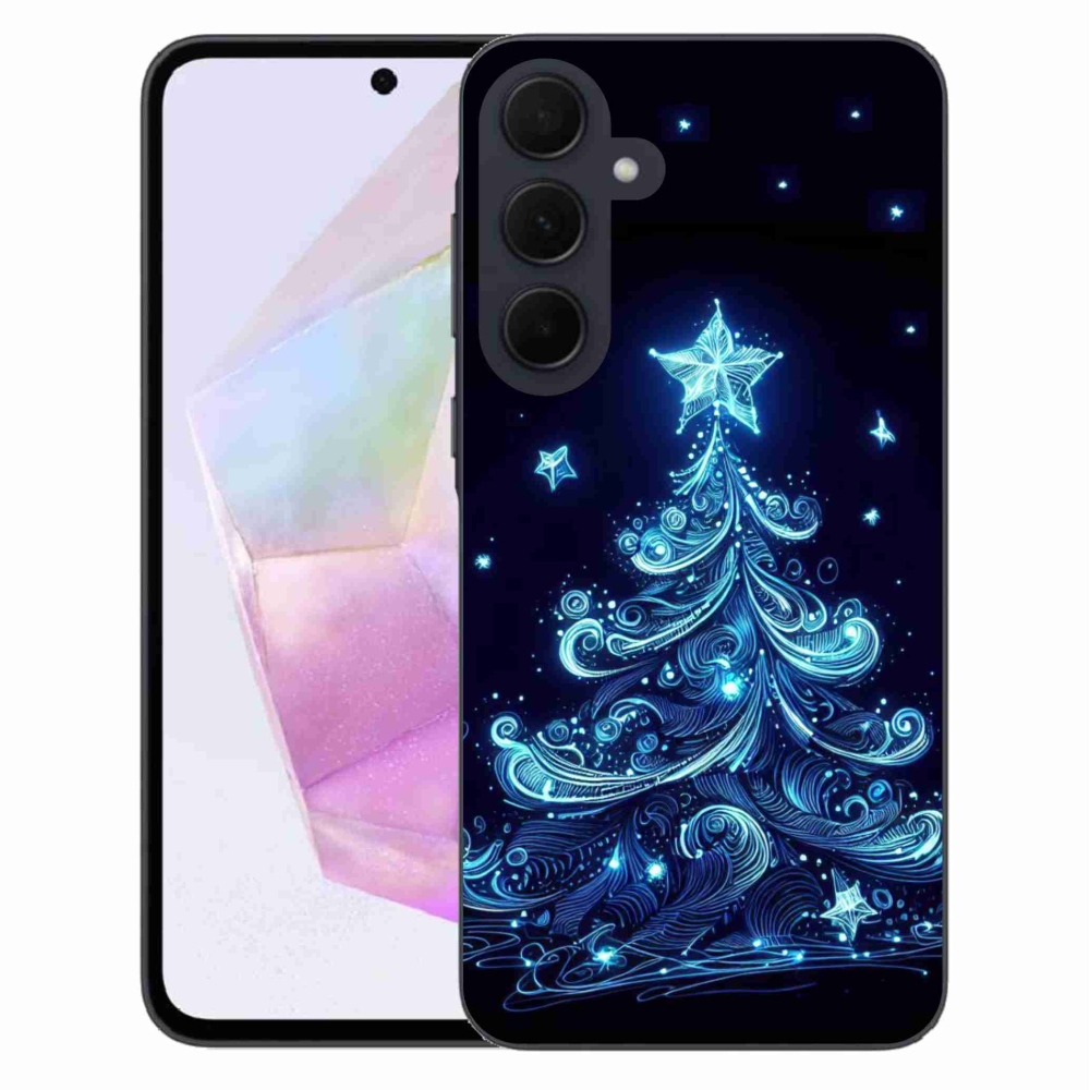 Gelový kryt mmCase na Samsung Galaxy A35 5G - neonový vánoční stromek 4