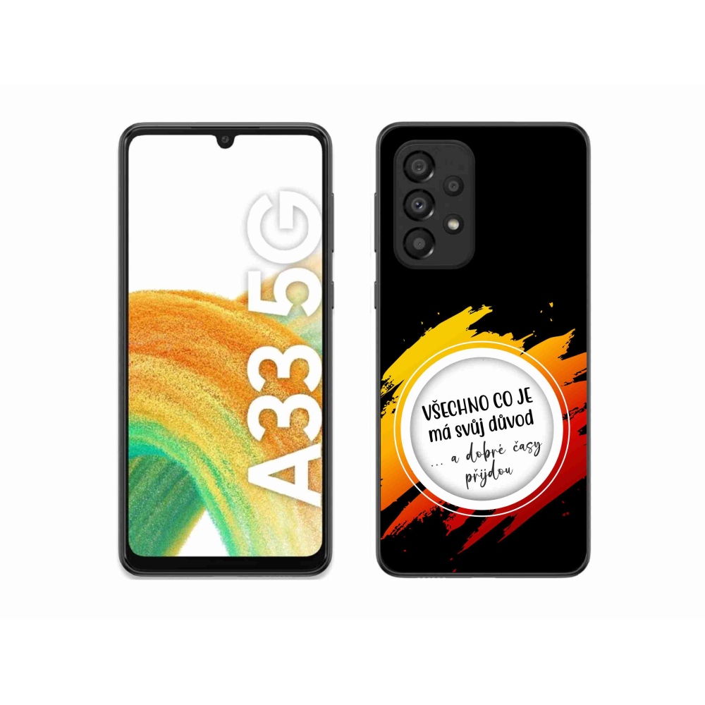 Gelový kryt mmCase na Samsung Galaxy A33 5G - citát 3 černé pozadí