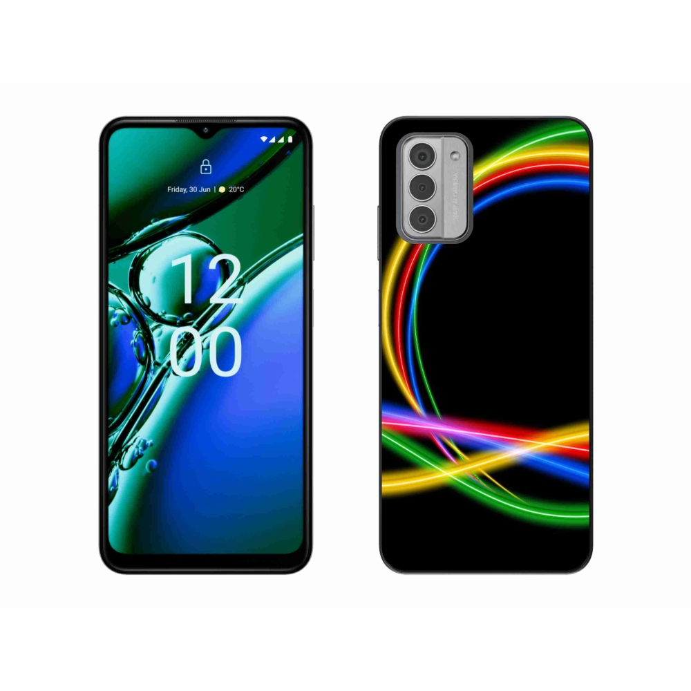 Gelový obal mmCase na Nokia G42 - neonové kruhy