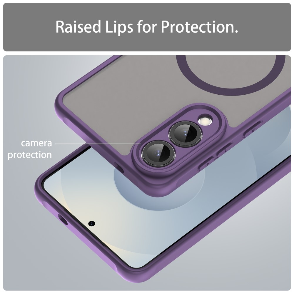 Case matný gelový obal s MagSafe na Samsung Galaxy S25 Edge - fialový