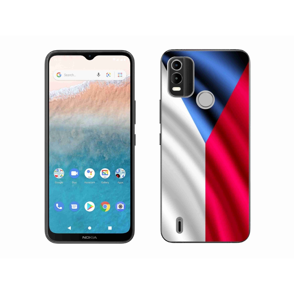 Gelový kryt mmCase na mobil Nokia C21 Plus - česká vlajka