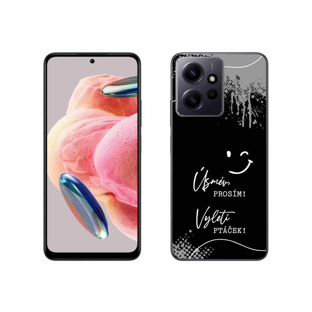 Gelový kryt mmCase na Xiaomi Redmi Note 12 4G - vtipný text 4 černé pozadí