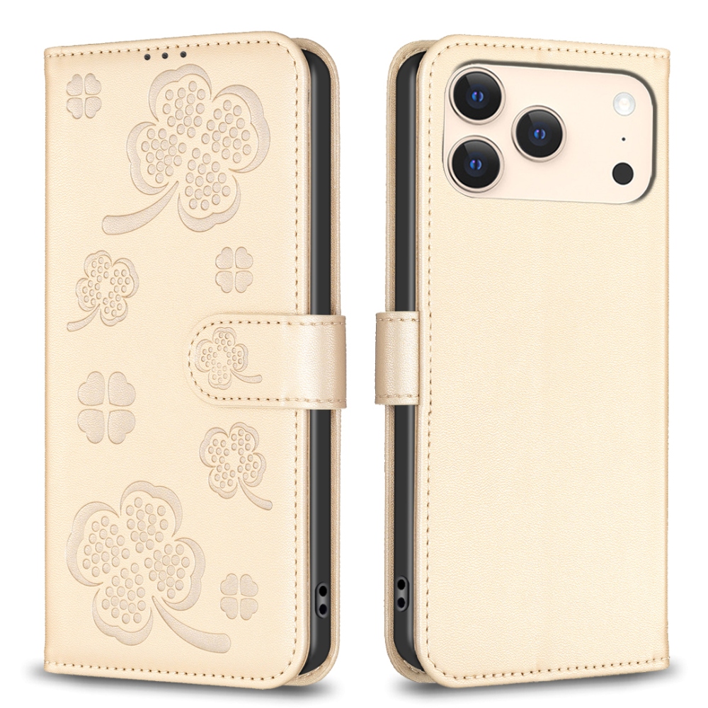 Clover knížkové pouzdro na iPhone 17 Pro Max - zlaté