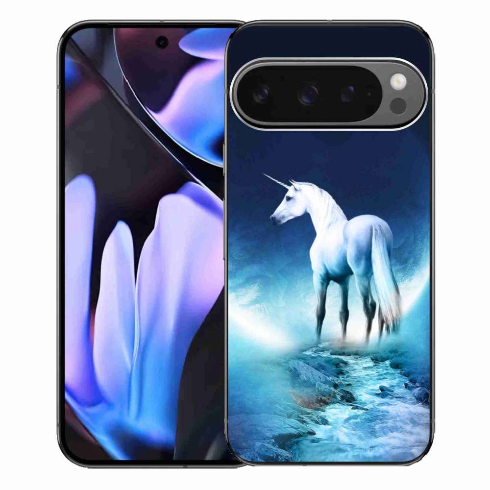 Gelový kryt mmCase na Google Pixel 9 Pro XL - bílý jednorožec